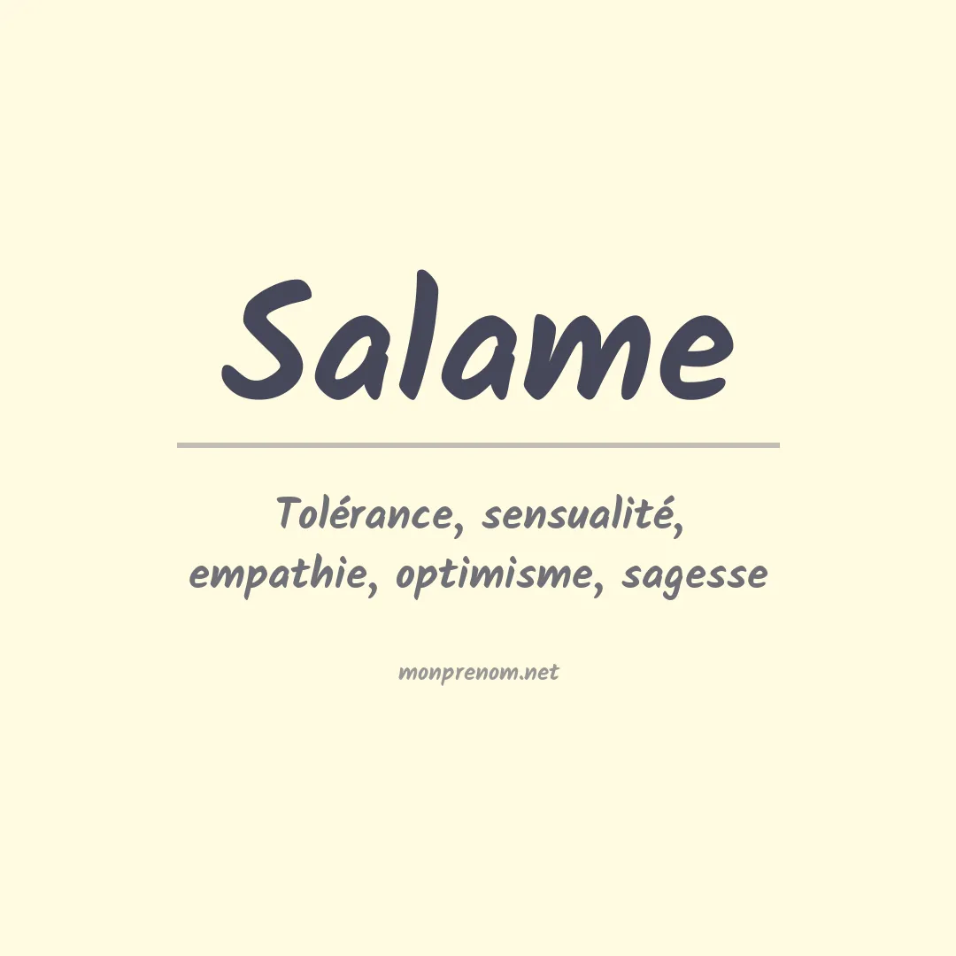 Prénom Salame