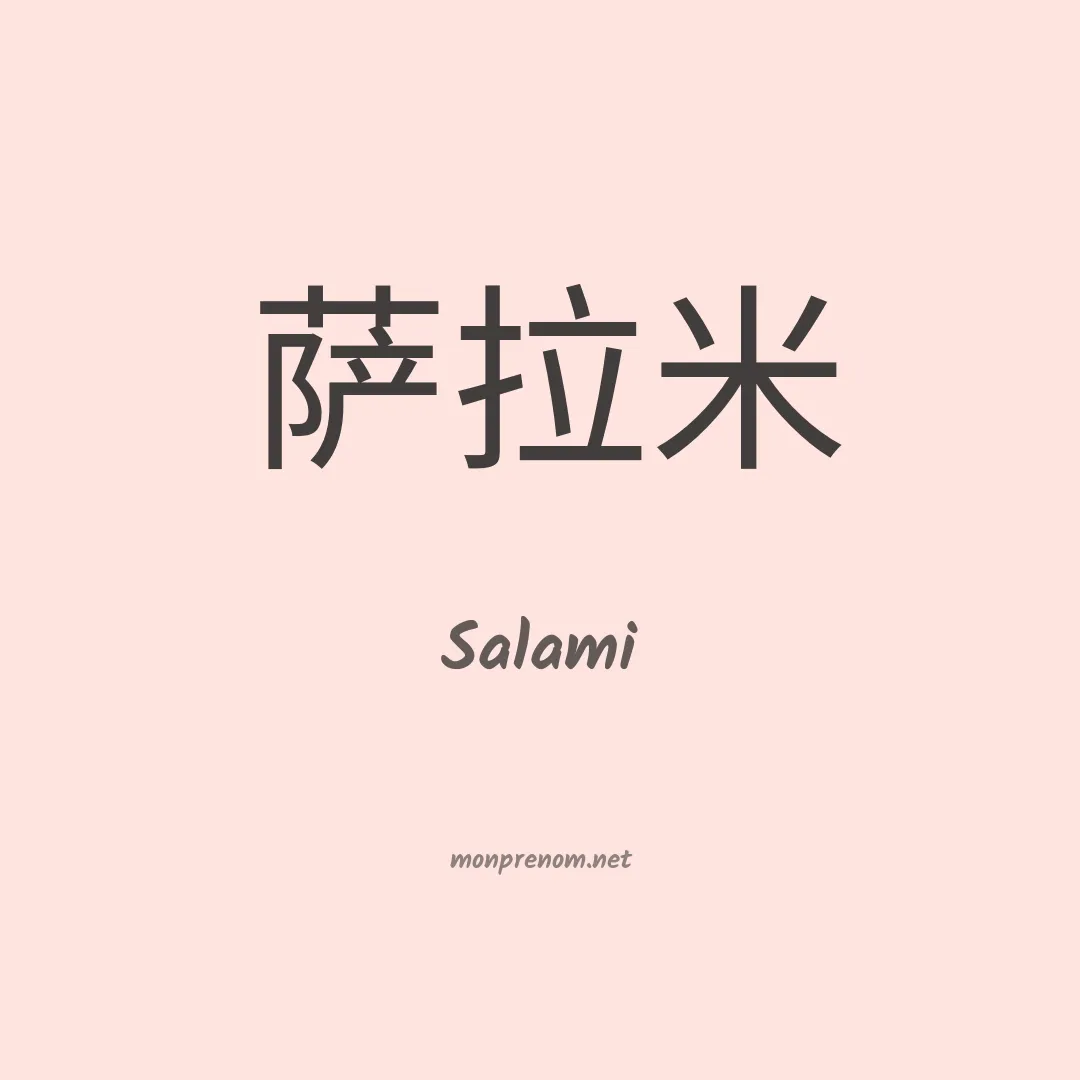 Salami en chinois