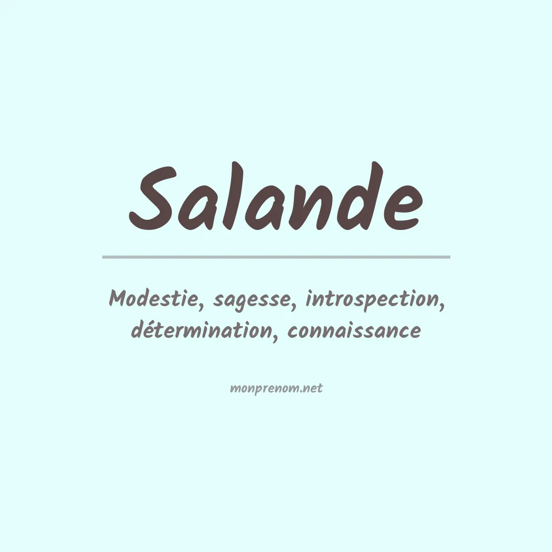 Prénom Salande