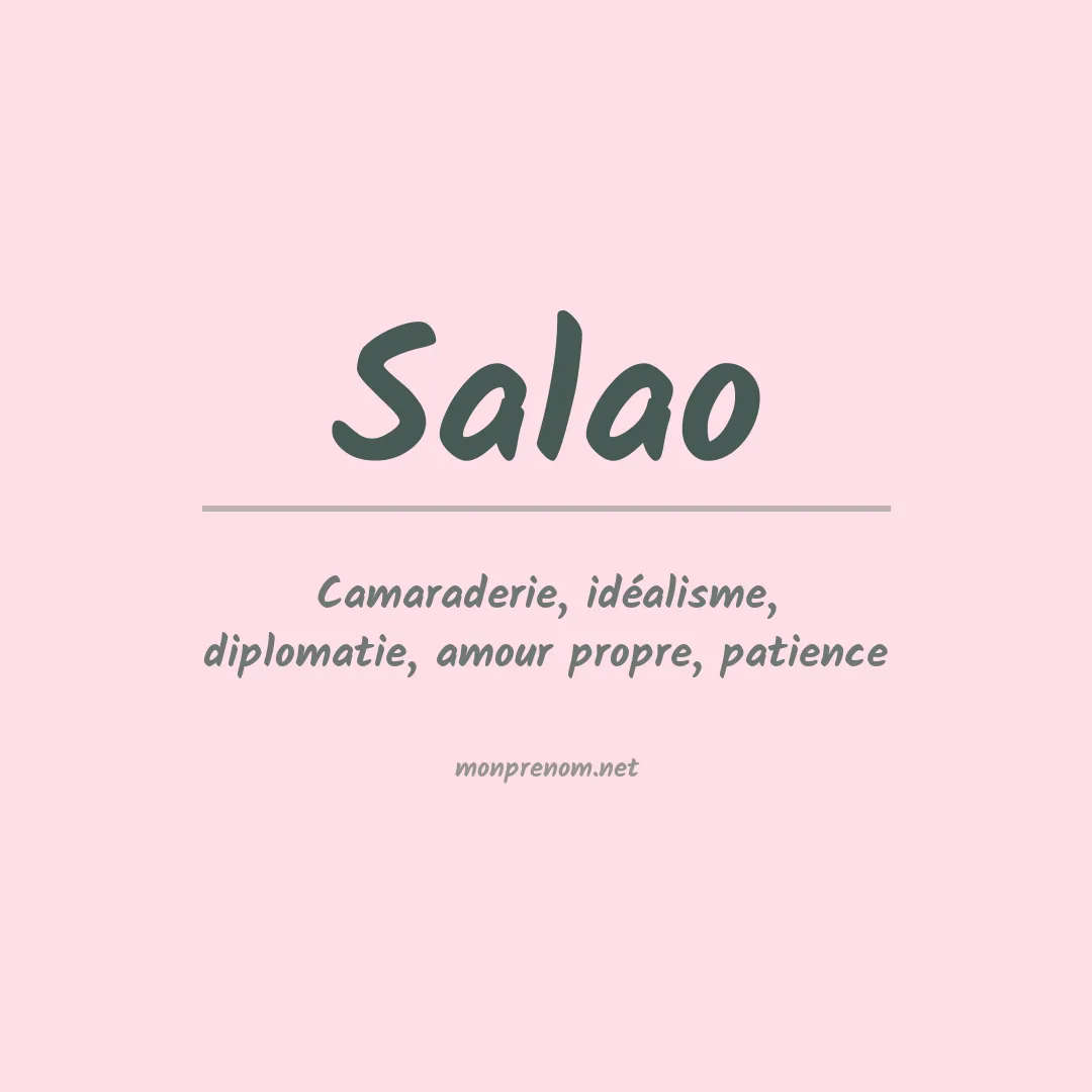 Signification du prénom Salao