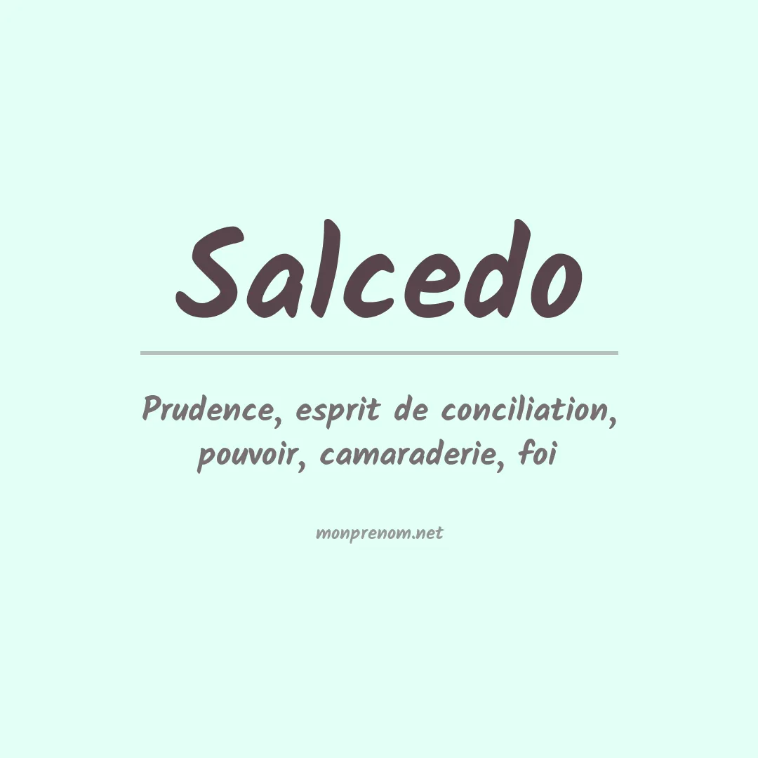 Prénom Salcedo