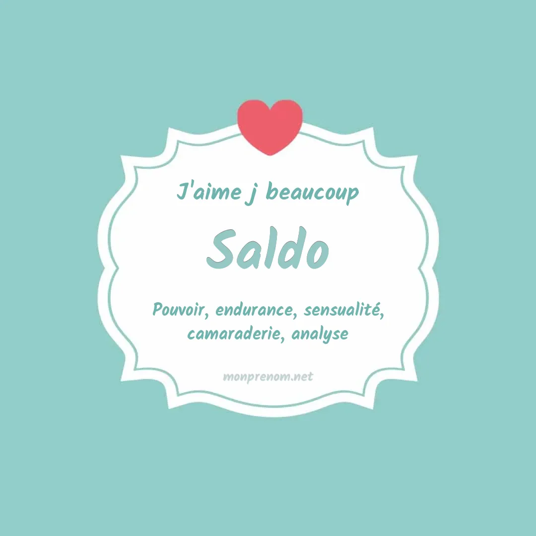 J'aime beaucoup Saldo