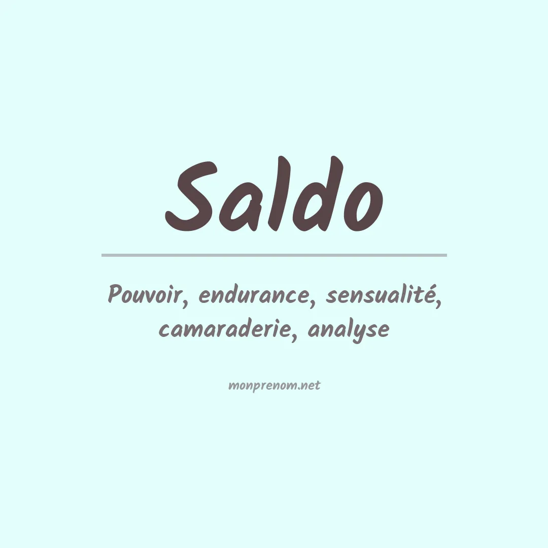 Signification du prénom Saldo