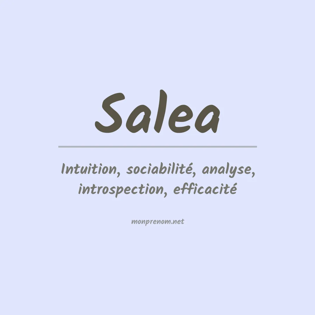 Prénom Salea
