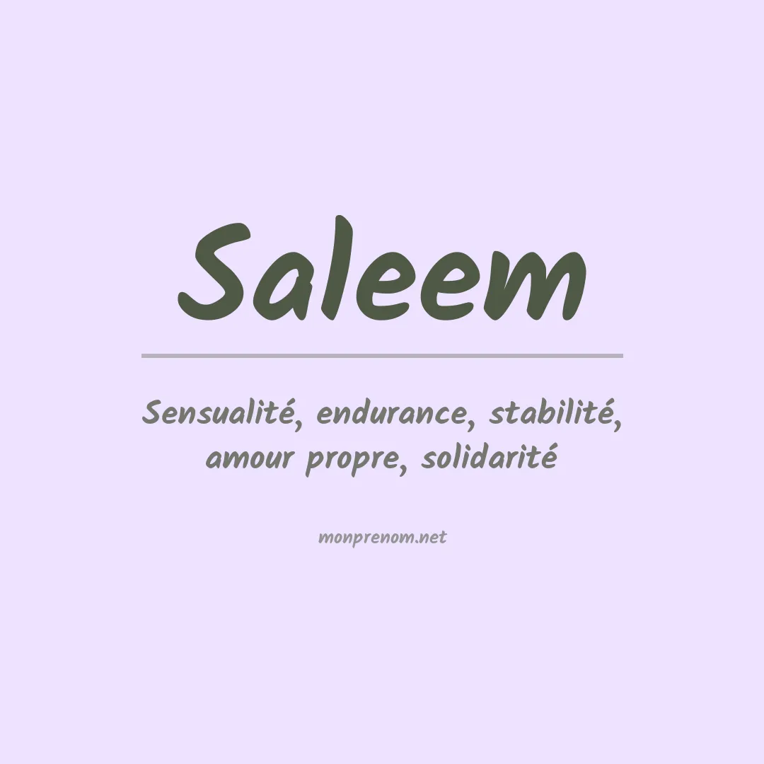 Prénom Saleem