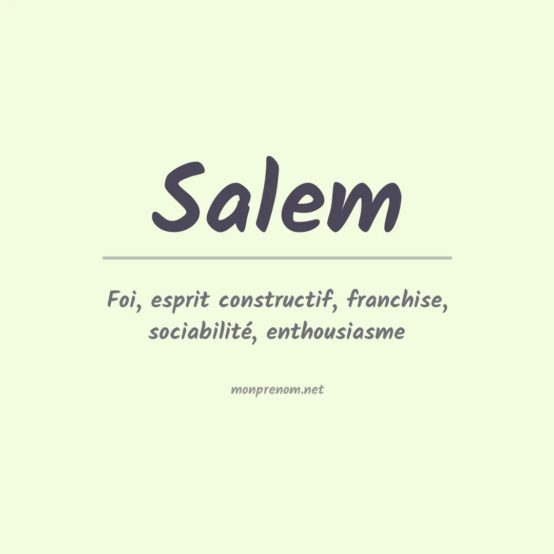 Prénom Salem