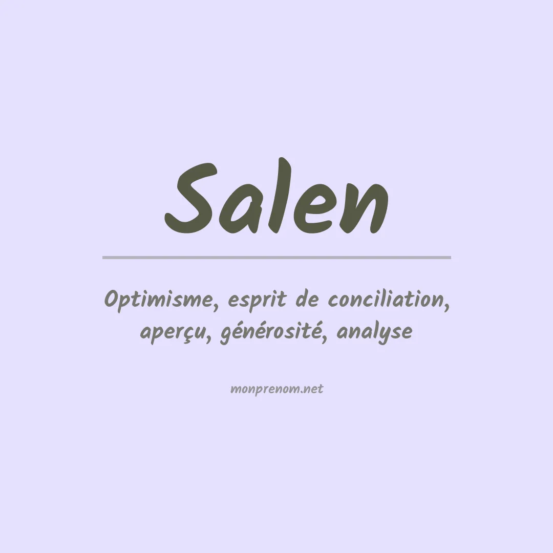 Prénom Salen