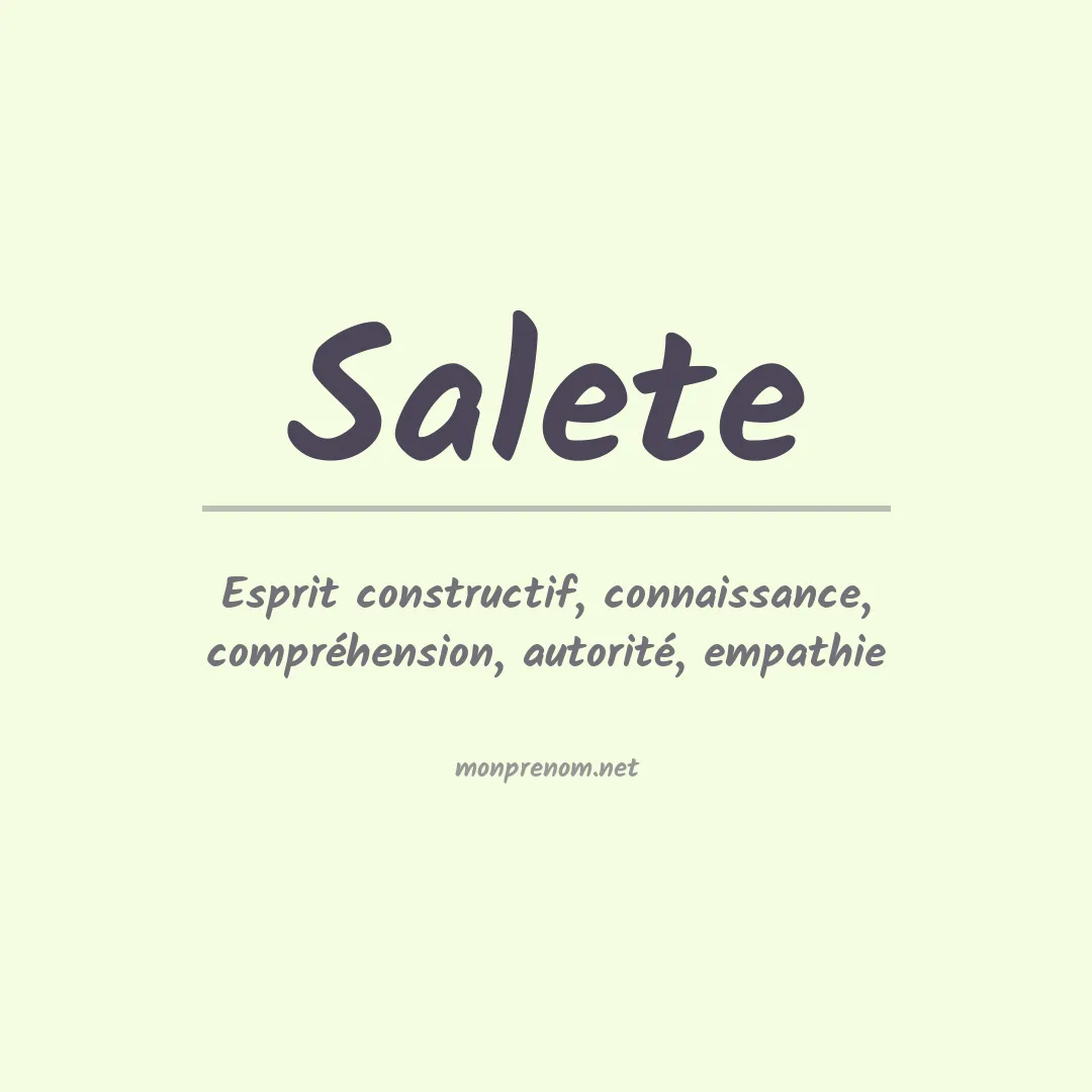 Prénom Salete