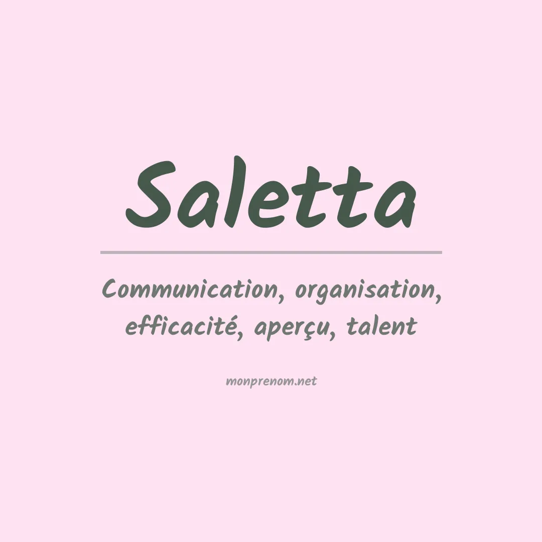 Prénom Saletta