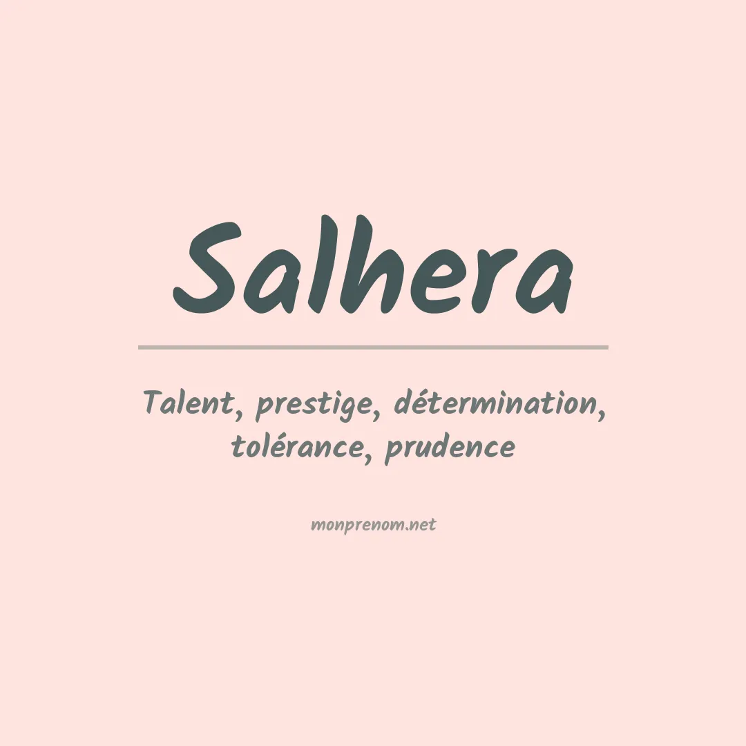 Signification du prénom Salhera