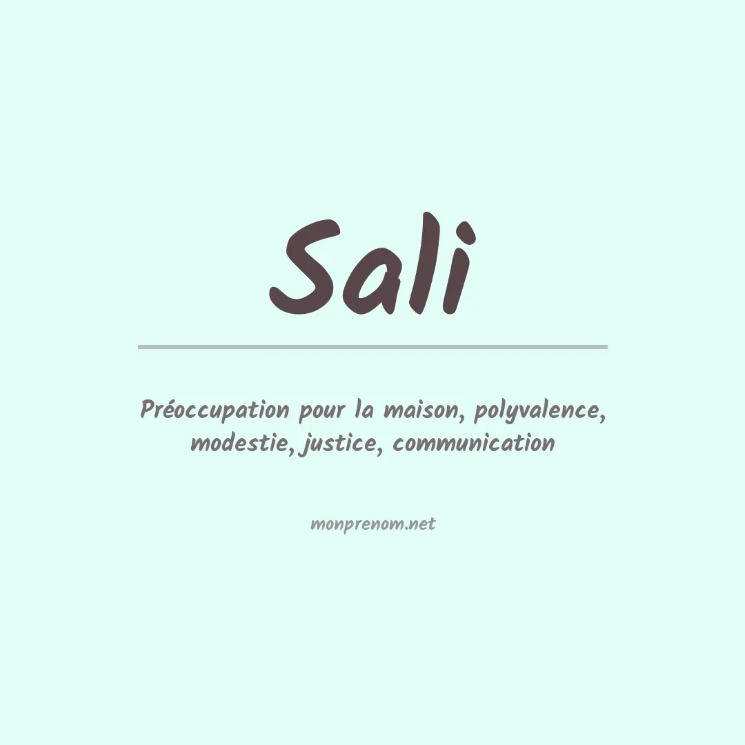 Prénom Sali