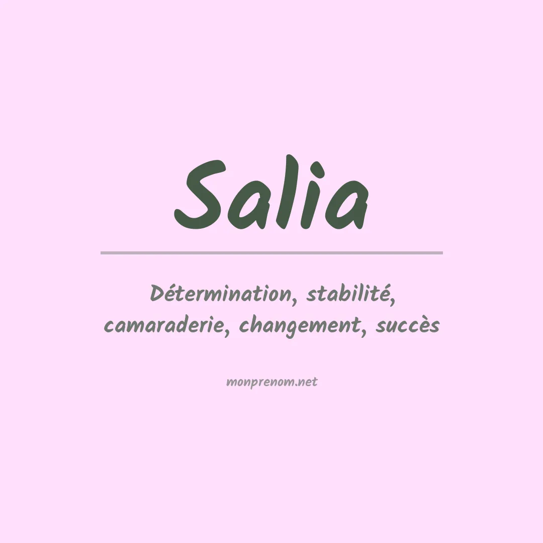 Prénom Salia