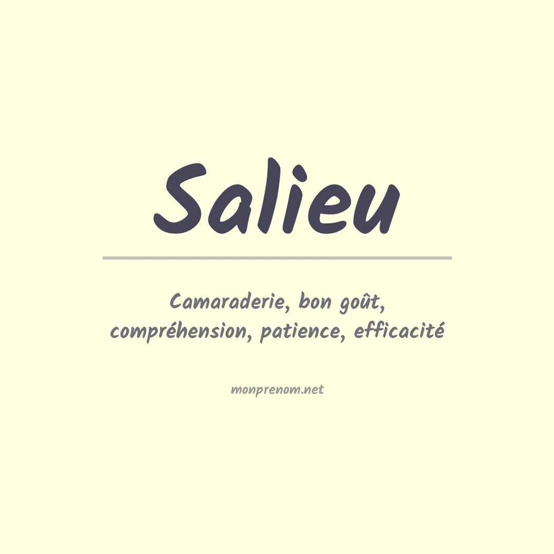 Signification du prénom Salieu