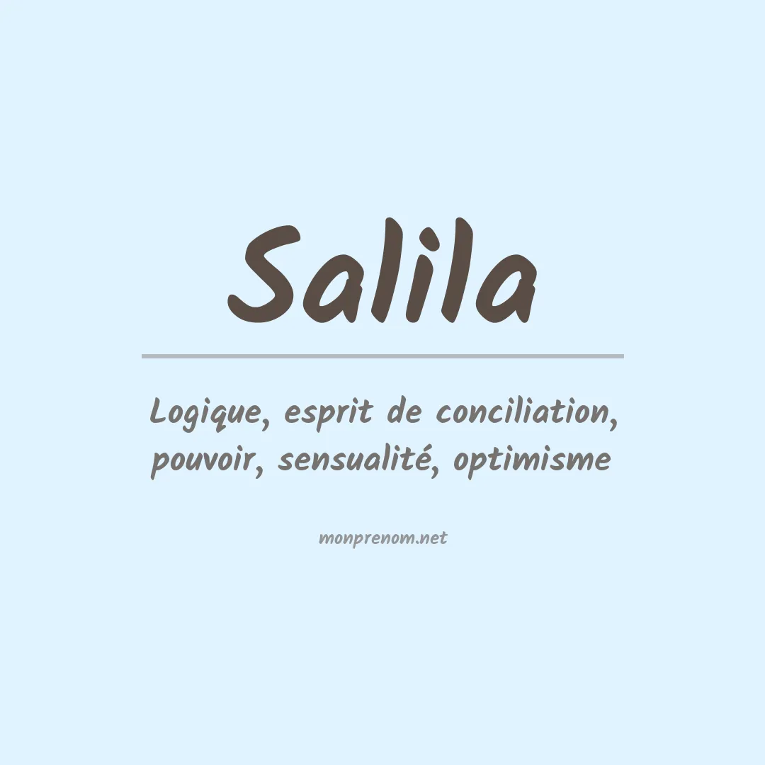 Signification du prénom Salila