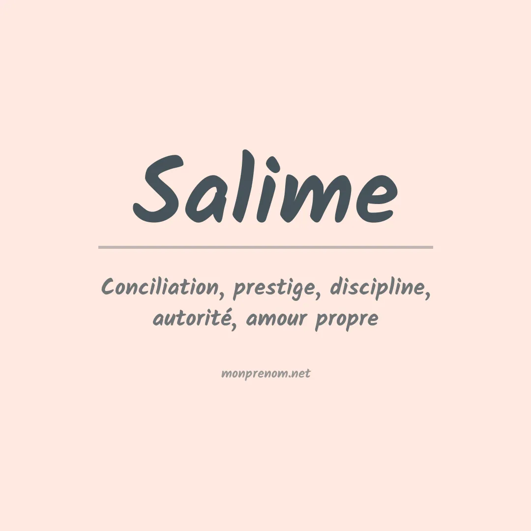 Signification du prénom Salime