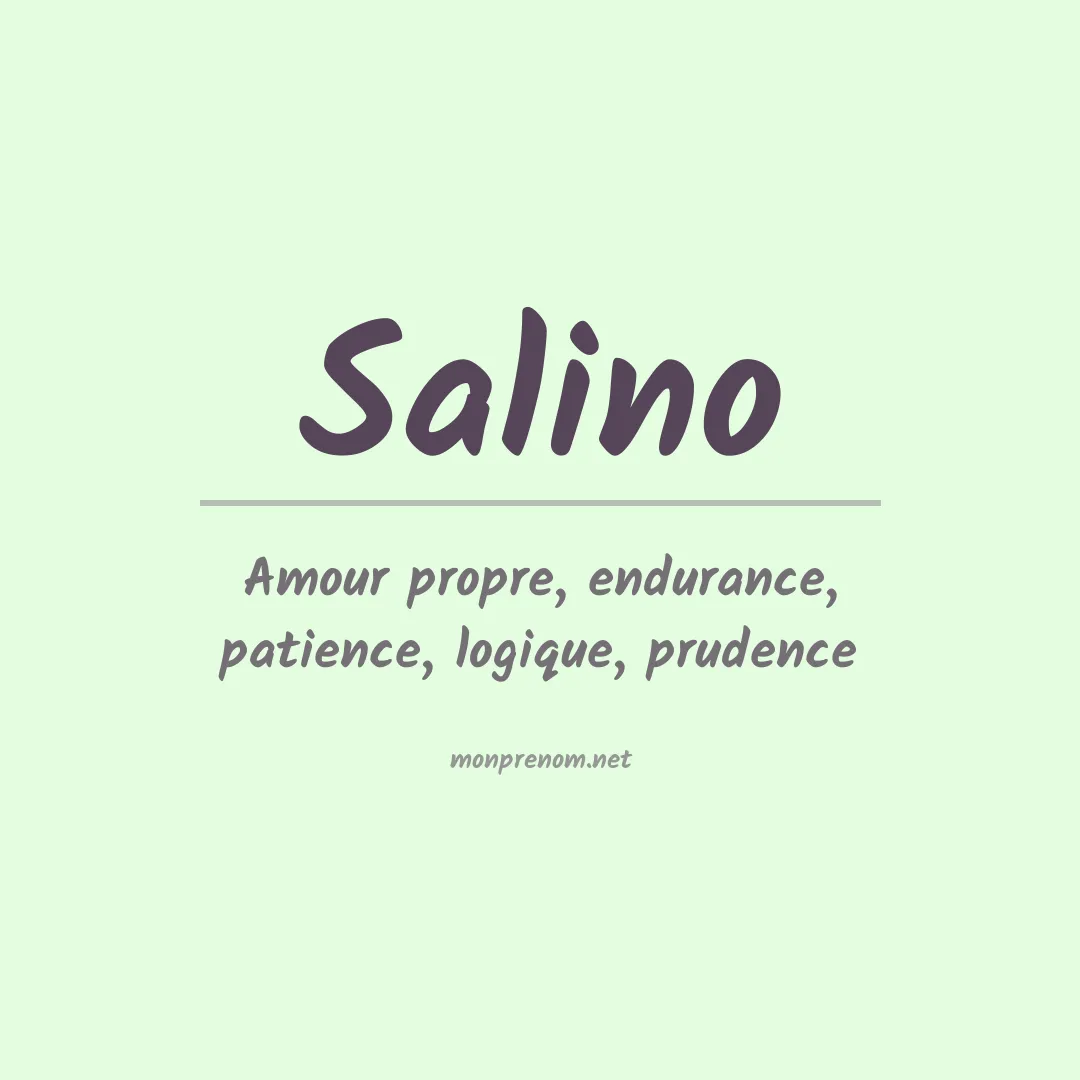 Signification du prénom Salino