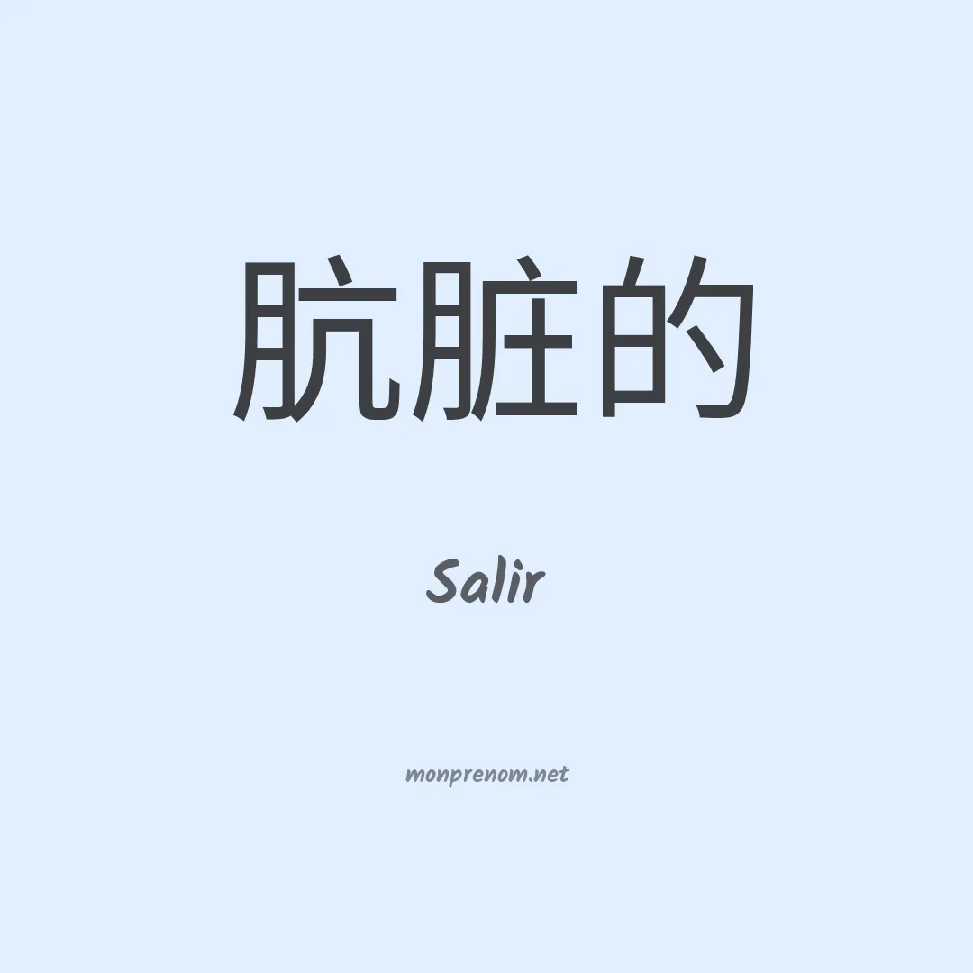Salir en chinois
