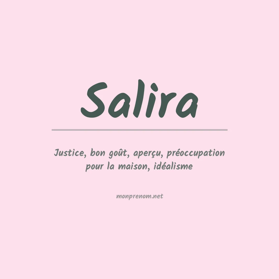 Signification du prénom Salira