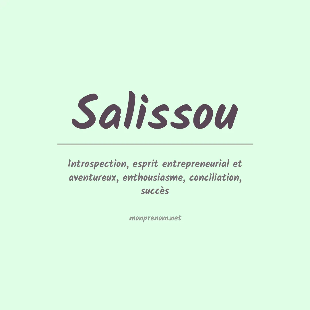 Signification du prénom Salissou