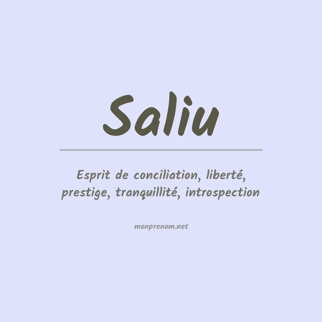 Prénom Saliu