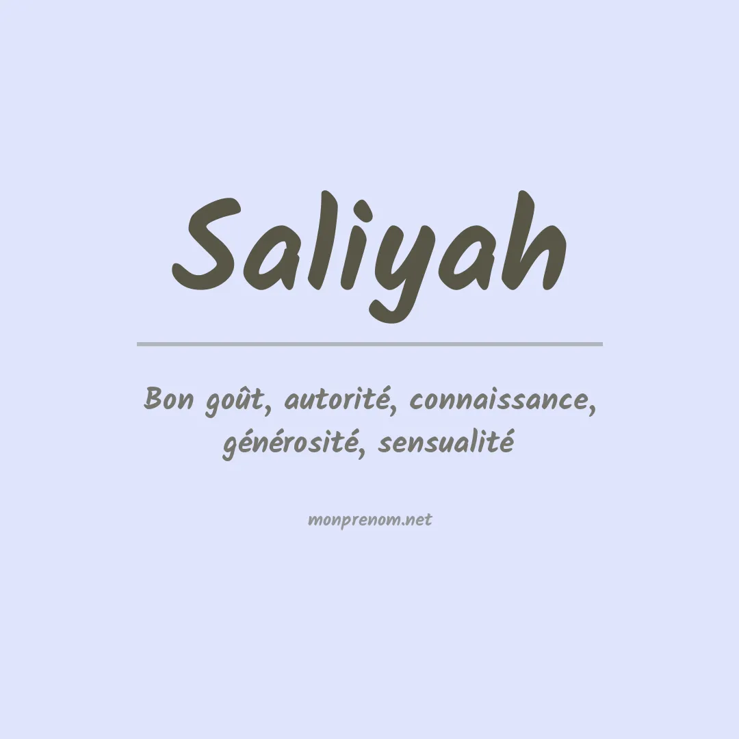 Prénom Saliyah