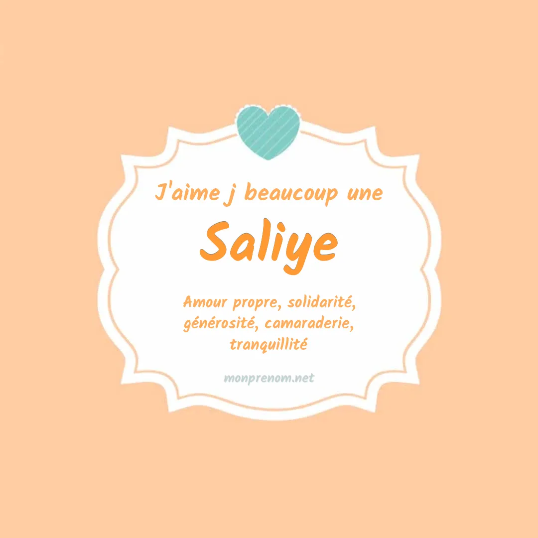 J'aime beaucoup Saliye