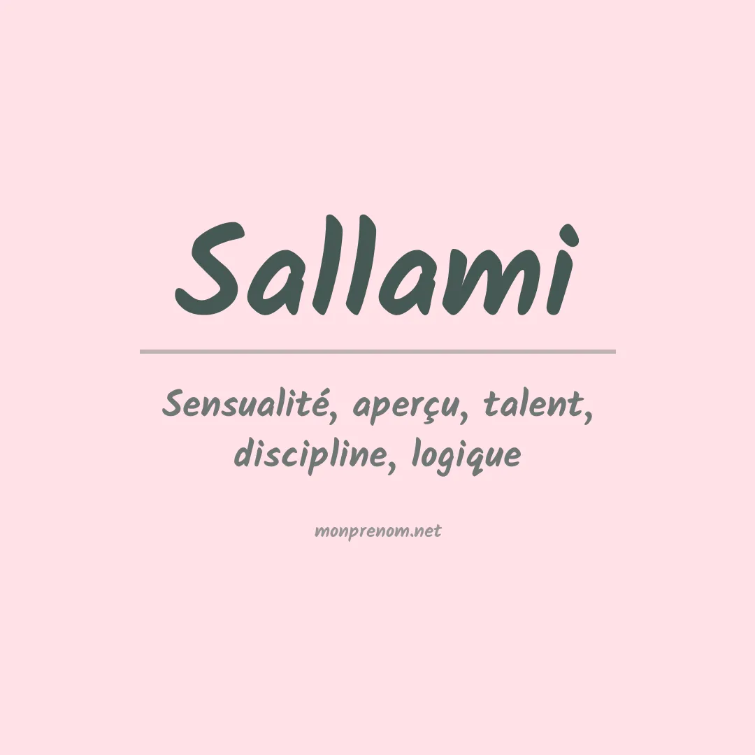 Signification du prénom Sallami