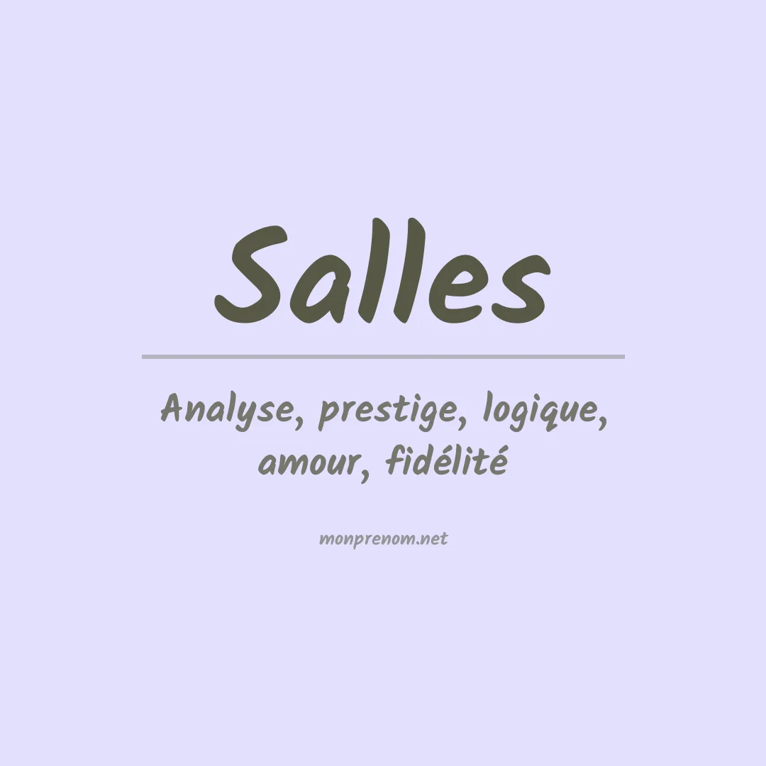 Prénom Salles