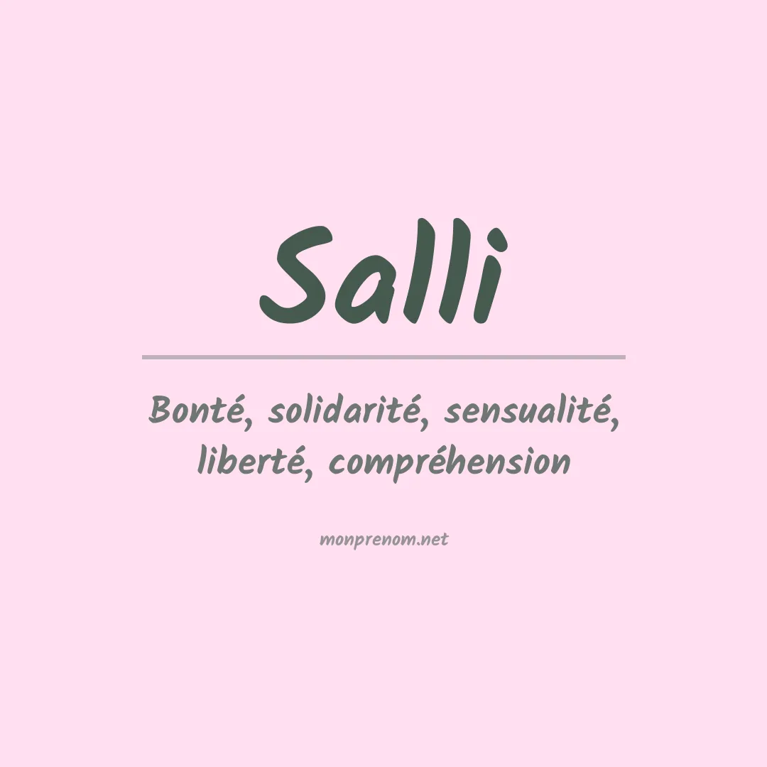 Prénom Salli