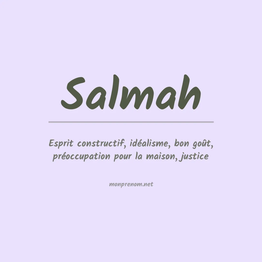 Prénom Salmah