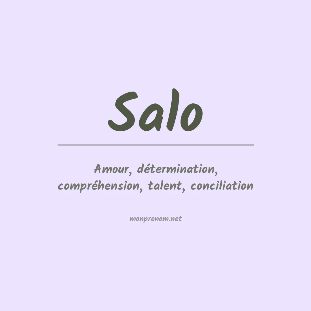 Prénom Salo