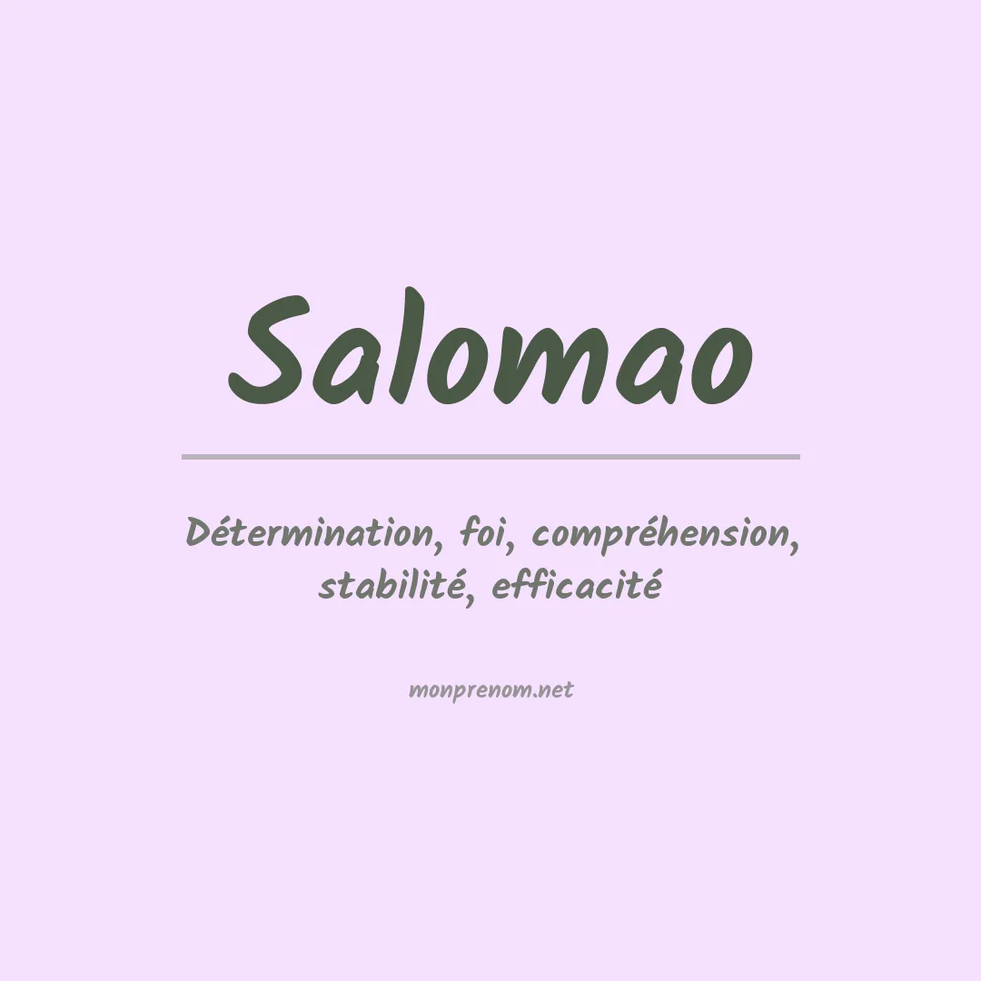 Signification du prénom Salomao