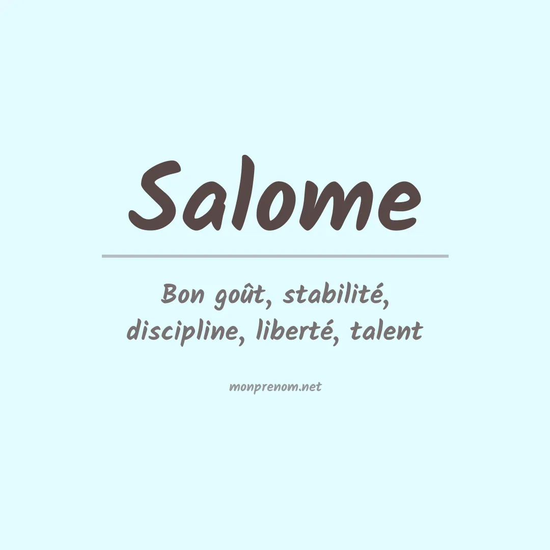Prénom Salome