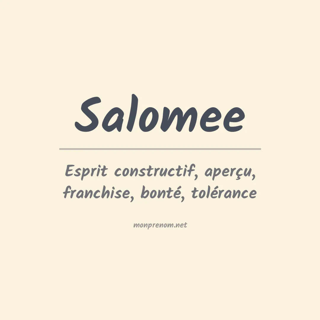Prénom Salomee