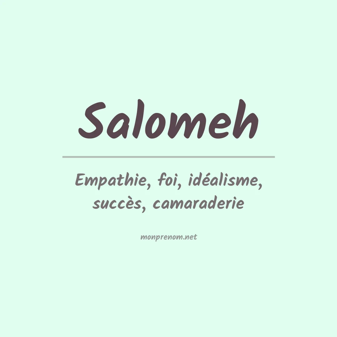 Signification du prénom Salomeh