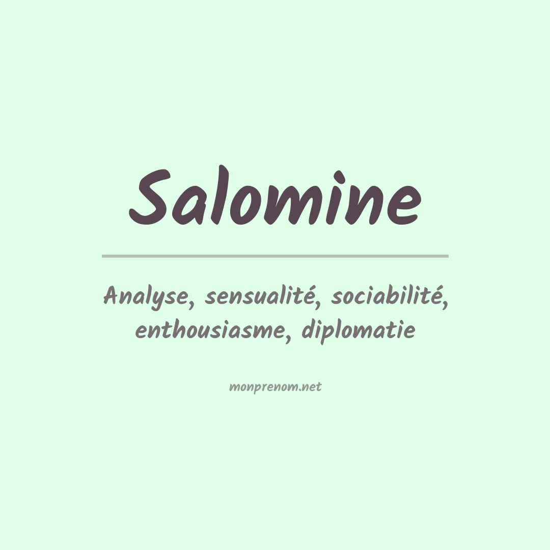 Prénom Salomine