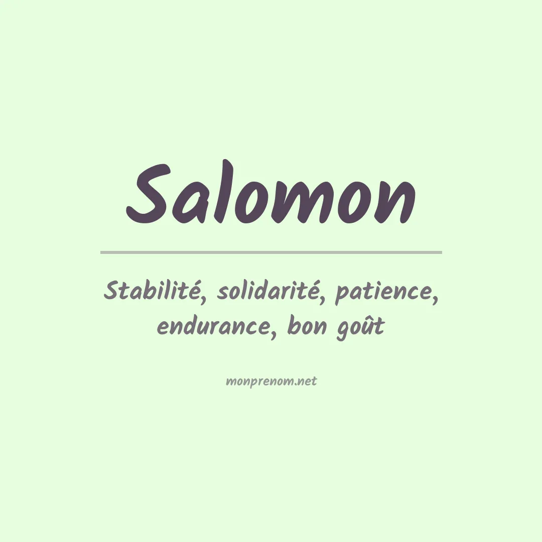 Prénom Salomon