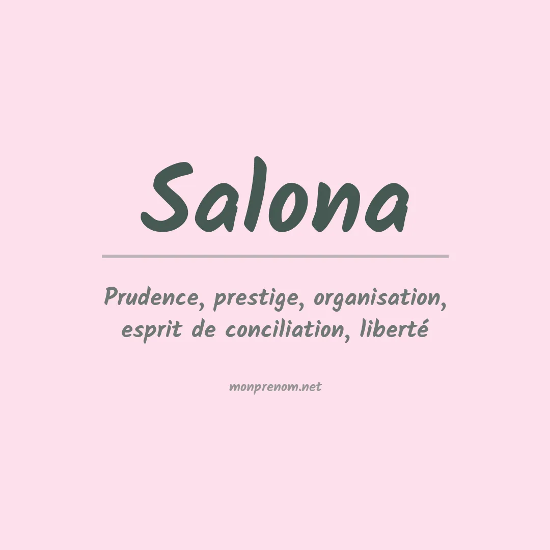 Prénom Salona