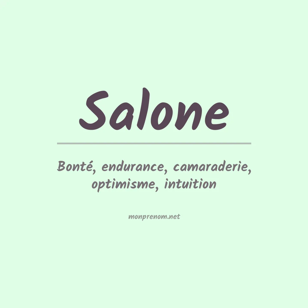 Prénom Salone