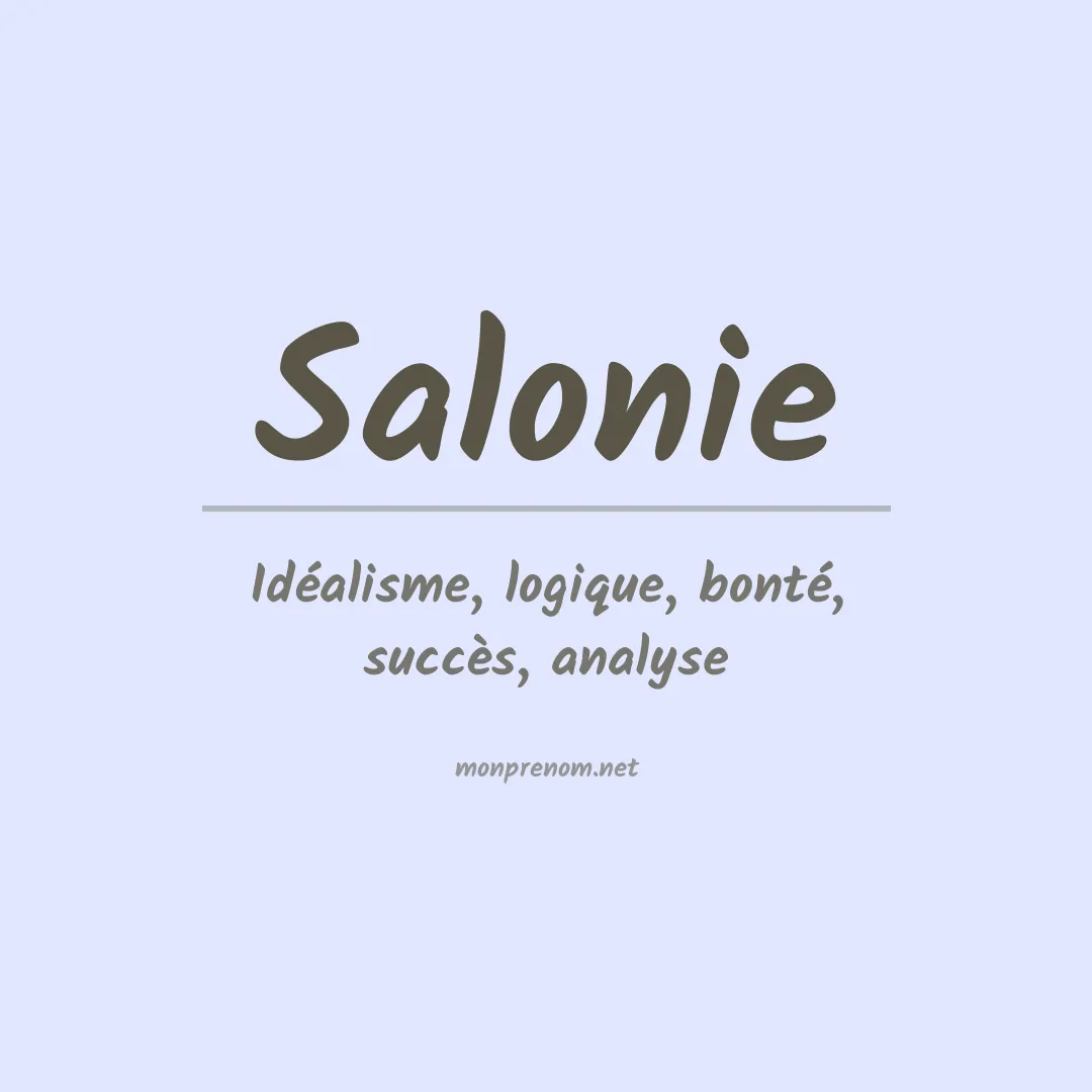 Prénom Salonie