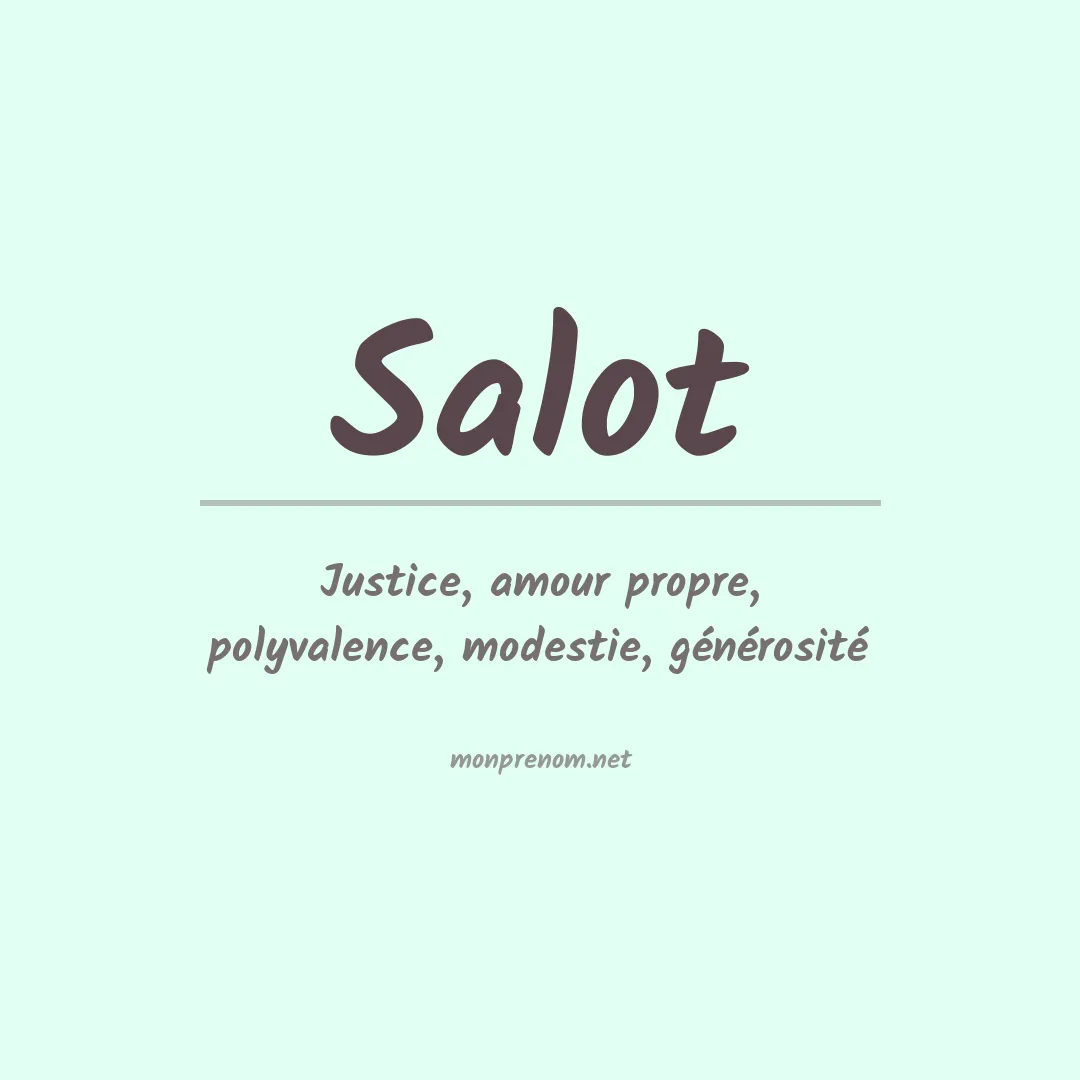 Prénom Salot