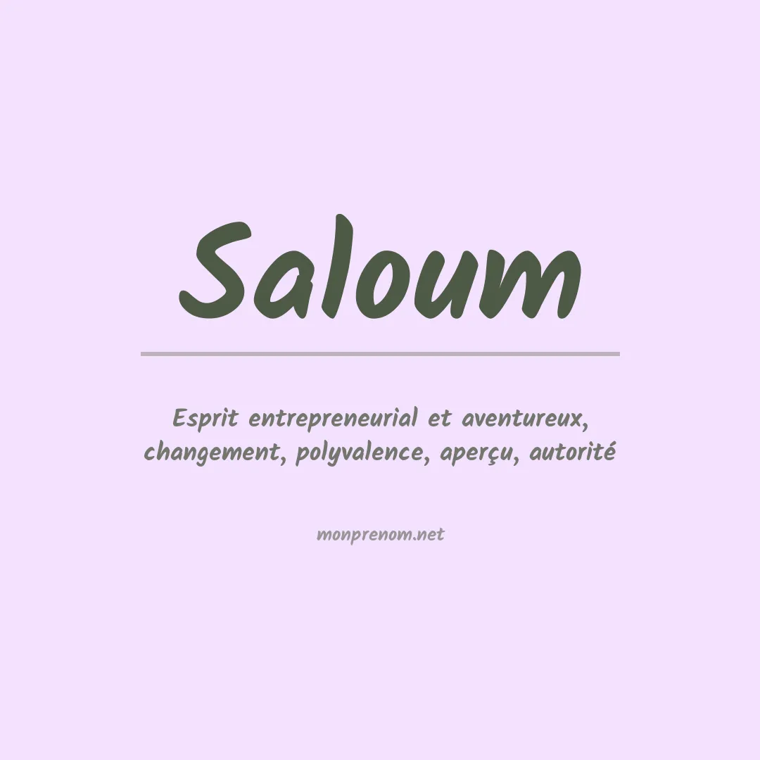 Prénom Saloum