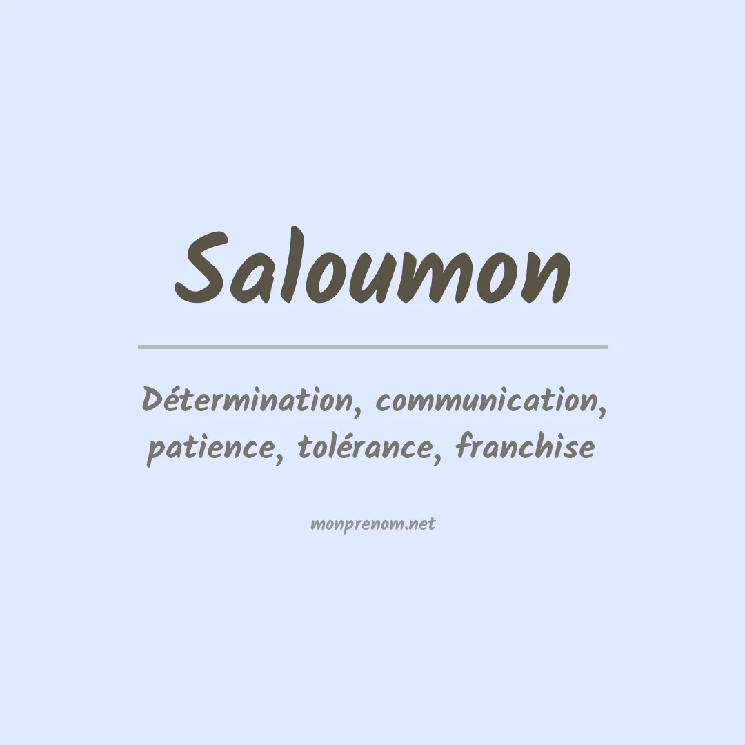 Prénom Saloumon