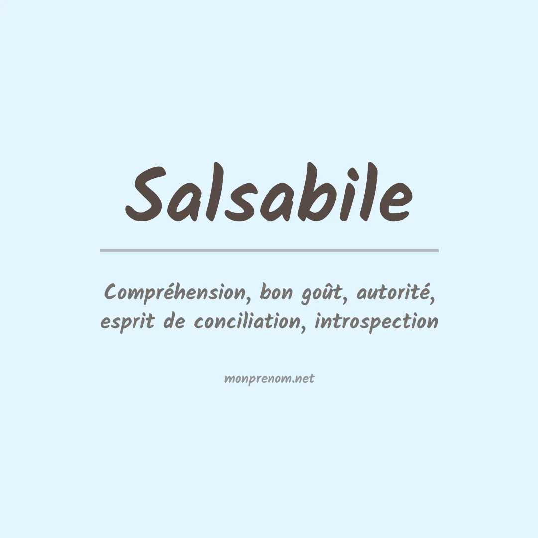 Signification du prénom Salsabile