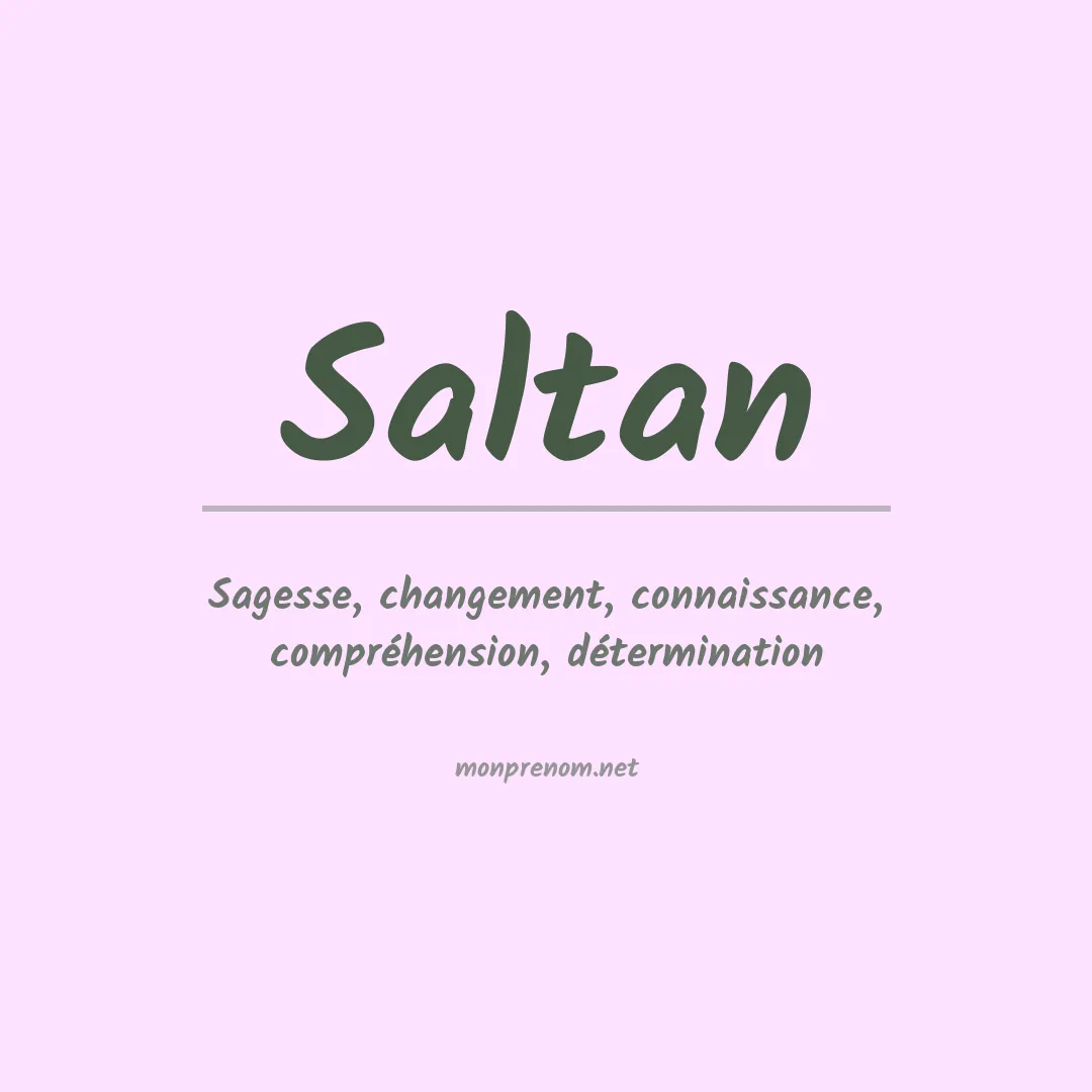 Prénom Saltan