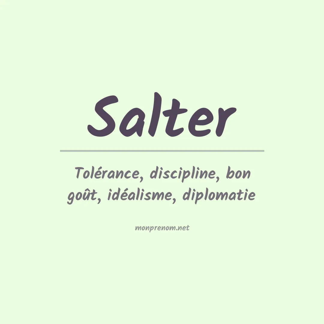 Prénom Salter