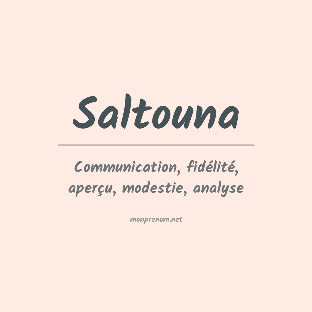 Signification du prénom Saltouna