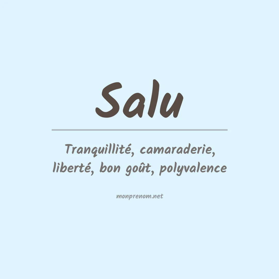 Signification du prénom Salu