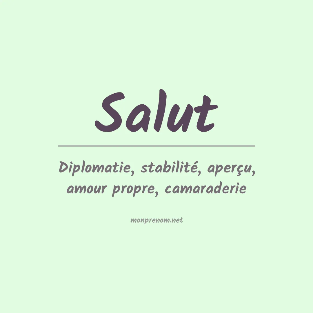 Signification du prénom Salut