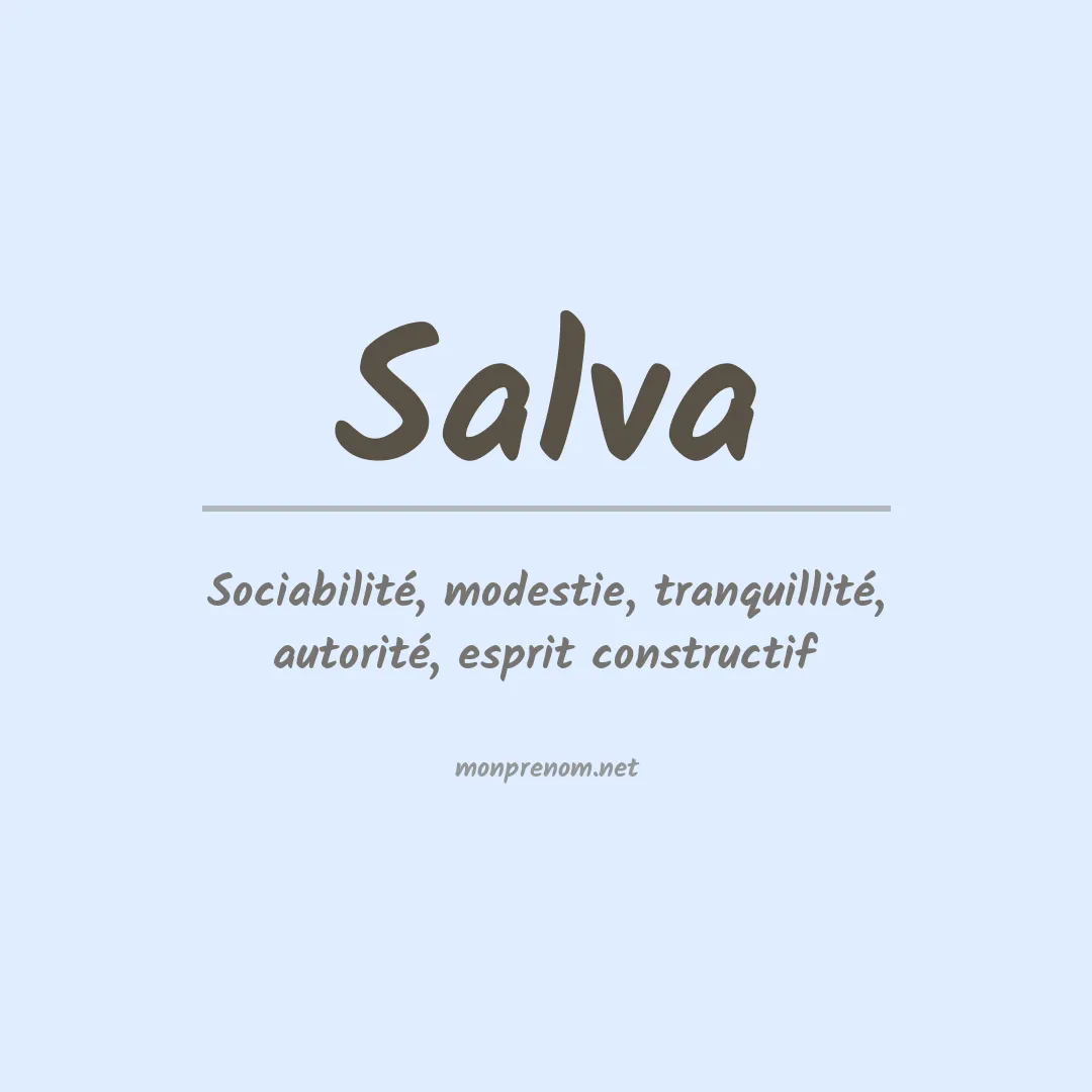 Prénom Salva